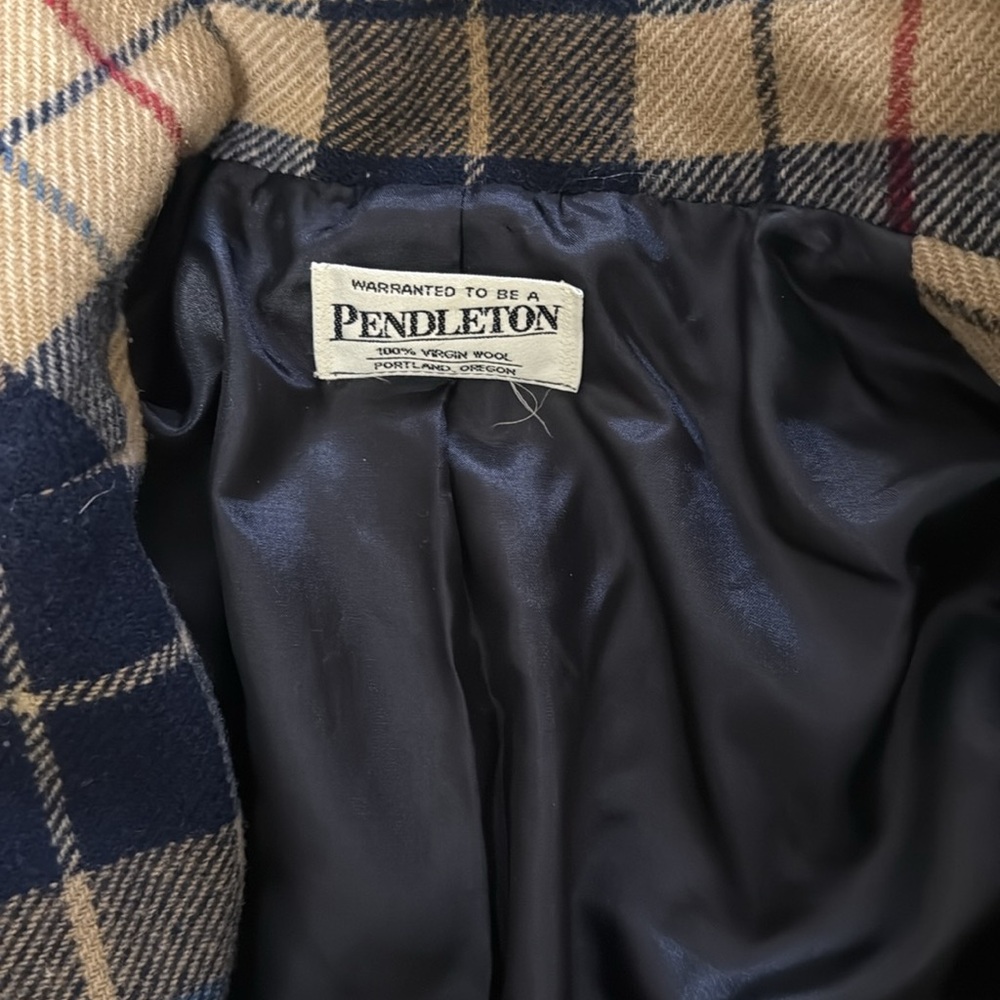 Pendleton Women's Plaid Jacket - Beige And Navy - image 3